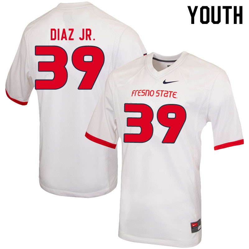 Youth #39 Jason Diaz Jr. Fresno State Bulldogs College Football Jerseys Sale-White